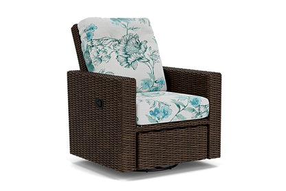Lloyd Flanders - Mesa Swivel Glider Recliner In Pecan Finish With Serena Floral Mist Fabric - 2980920862078 view 1