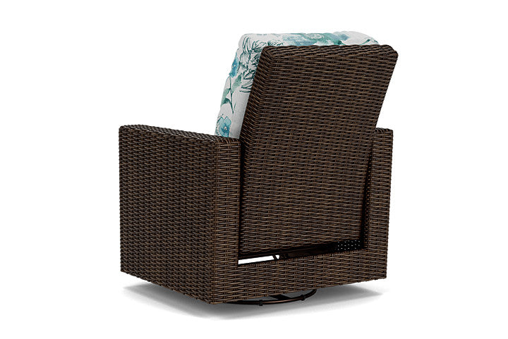 Lloyd Flanders - Mesa Swivel Glider Recliner In Pecan Finish With Serena Floral Mist Fabric - 2980920862078 view 2