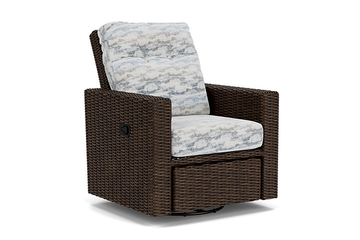 Lloyd Flanders - Mesa Swivel Glider Recliner In Pecan Finish With Stratosphere Cloud Fabric - 2980920861966 view 1