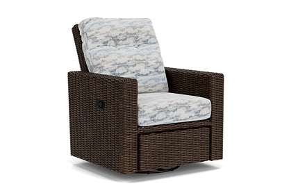 Lloyd Flanders - Mesa Swivel Glider Recliner In Pecan Finish With Stratosphere Cloud Fabric - 2980920861966 view 1