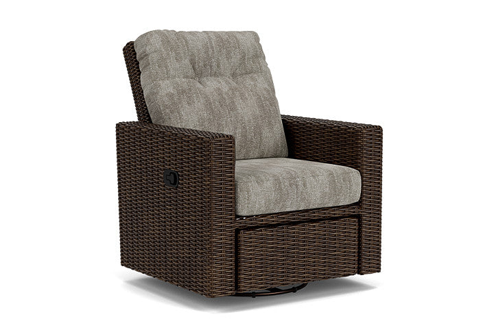 Lloyd Flanders - Mesa Swivel Glider Recliner In Pecan Finish With Surface Slate Fabric - 2980920862056 view 1