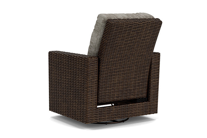 Lloyd Flanders - Mesa Swivel Glider Recliner In Pecan Finish With Surface Slate Fabric - 2980920862056 view 2