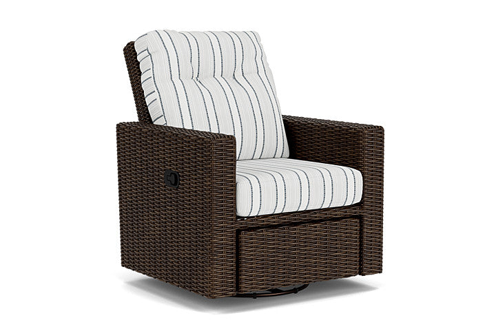 Lloyd Flanders - Mesa Swivel Glider Recliner In Pecan Finish With Tamer Fog Fabric - 2980920862037 view 1