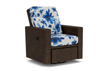 Lloyd Flanders - Mesa Swivel Glider Recliner In Pecan Finish With Watercolor Blossom Capri Fabric - 298092086672 view 1