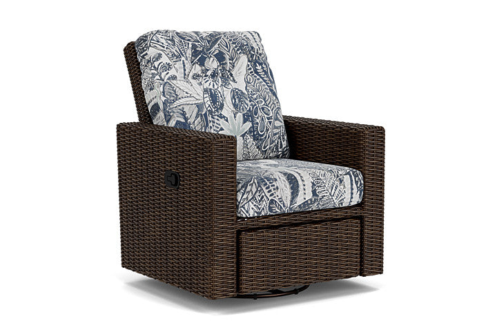 Lloyd Flanders - Mesa Swivel Glider Recliner In Pecan Finish With Wayfarer Mist Fabric - 2980920862074 view 1
