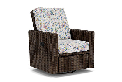 Lloyd Flanders - Mesa Swivel Glider Recliner In Pecan Finish With Whimsical Bird Song Fabric - 2980920862080 view 1