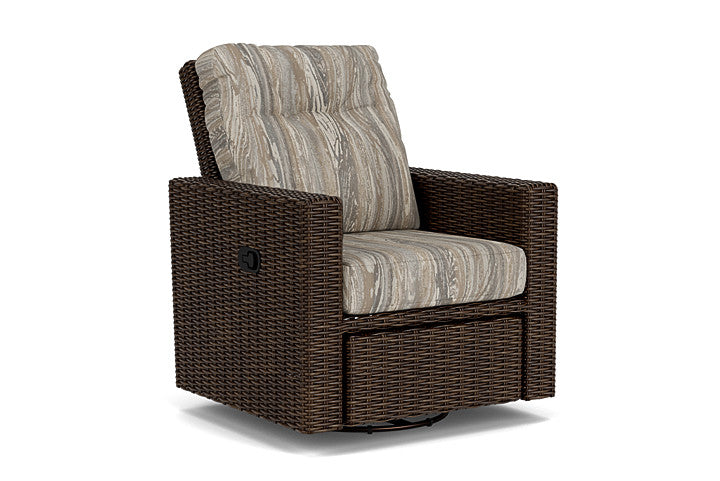 Lloyd Flanders - Mesa Swivel Glider Recliner In Pecan Finish With Woodgrain Ash Fabric - 298092086723 view 1