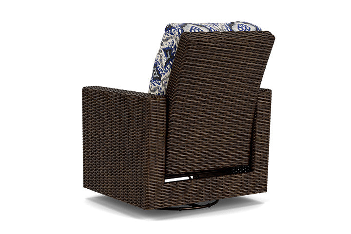 Lloyd Flanders - Mesa Swivel Glider Recliner In Pecan Finish With Yoko Mediterranean Fabric - 298092086705 view 2