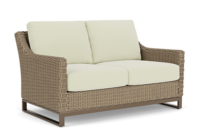 Lloyd Flanders - Milan Loveseat In Brushwood Finish With Bamboo Bay Meadow Fabric - 4750501882060 view 1