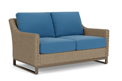 Lloyd Flanders - Milan Loveseat In Brushwood Finish With Bamboo Bay Sky Fabric - 4750501882007 view 1