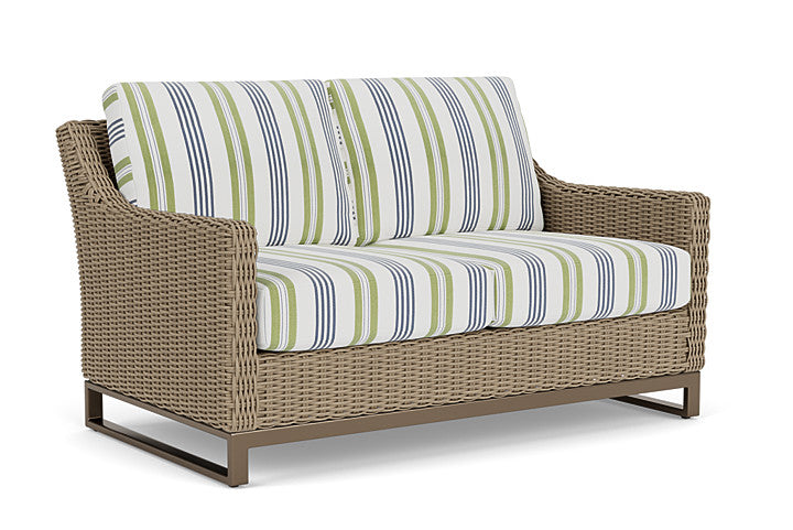 Lloyd Flanders - Milan Loveseat In Brushwood Finish With Berkely Hall Green Fabric - 4750501882062 view 1