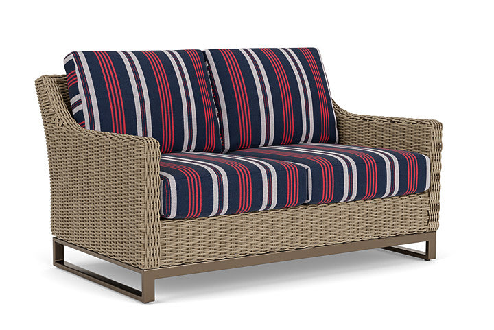 Lloyd Flanders - Milan Loveseat In Brushwood Finish With Berkely Hall Navy Fabric - 4750501882063 view 1