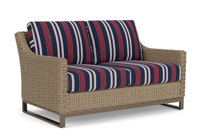 Lloyd Flanders - Milan Loveseat In Brushwood Finish With Berkely Hall Navy Fabric - 4750501882063 view 1