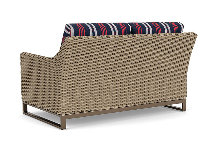 Lloyd Flanders - Milan Loveseat In Brushwood Finish With Berkely Hall Navy Fabric - 4750501882063 view 2