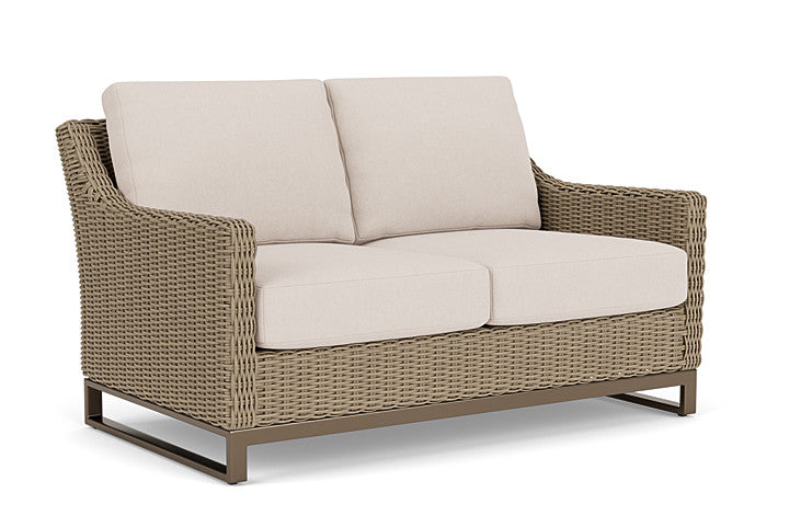 Lloyd Flanders - Milan Loveseat In Brushwood Finish With Canvas Birds Eye Fabric - 475050188937 view 1