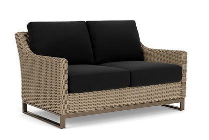 Lloyd Flanders - Milan Loveseat In Brushwood Finish With Canvas Black Fabric - 475050188157 view 1