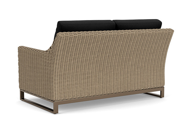 Lloyd Flanders - Milan Loveseat In Brushwood Finish With Canvas Black Fabric - 475050188157 view 2