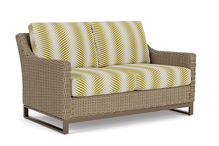 Lloyd Flanders - Milan Loveseat In Brushwood Finish With Clock Out Dew Fabric - 4750501882083 view 1