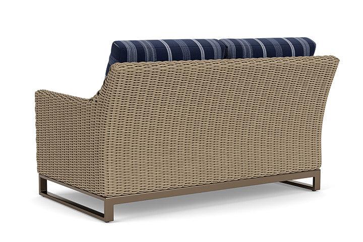 Lloyd Flanders - Milan Loveseat In Brushwood Finish With Consider Indigo Fabric - 4750501881969 view 2