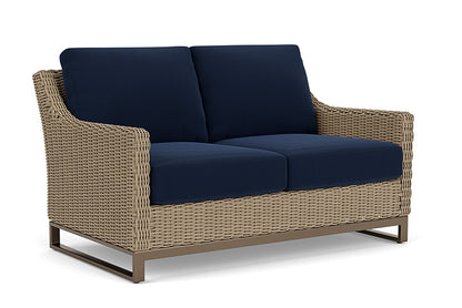 Lloyd Flanders - Milan Loveseat In Brushwood Finish With Decorline Navy Fabric - 4750501882019 view 1
