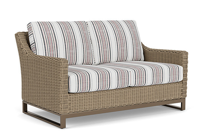 Lloyd Flanders - Milan Loveseat In Brushwood Finish With Deering Cadet Fabric - 4750501882047 view 1
