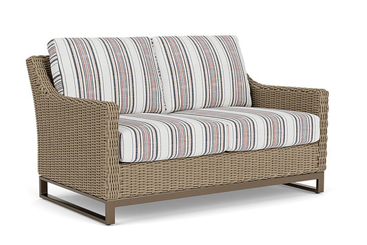Lloyd Flanders - Milan Loveseat In Brushwood Finish With Deering Cadet Fabric - 4750501882047 view 1