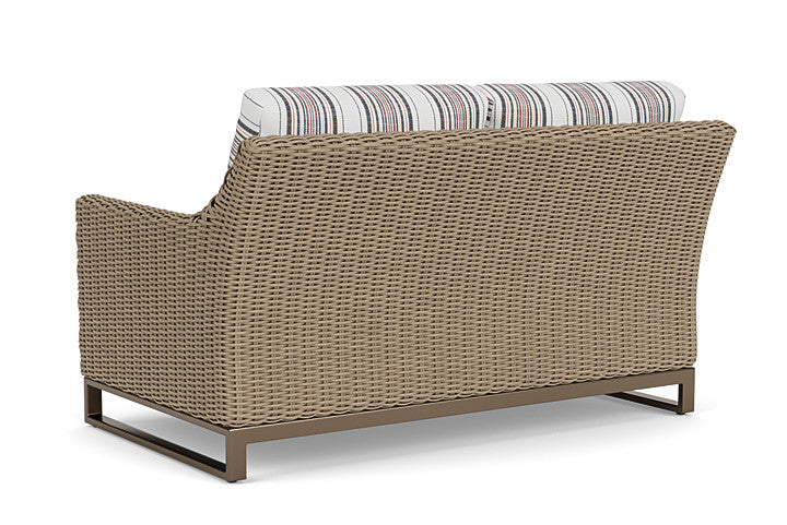 Lloyd Flanders - Milan Loveseat In Brushwood Finish With Deering Cadet Fabric - 4750501882047 view 2