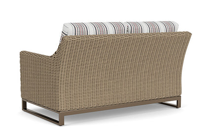 Lloyd Flanders - Milan Loveseat In Brushwood Finish With Deering Cadet Fabric - 4750501882047 view 2