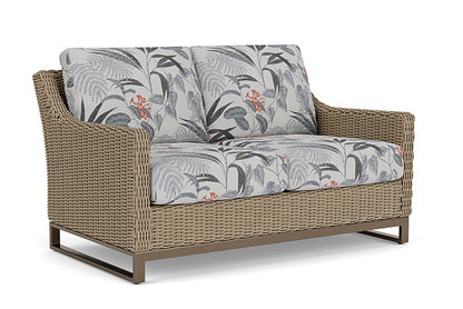 Lloyd Flanders - Milan Loveseat In Brushwood Finish With Delicate Botanical Slate Fabric - 4750501882076 view 1