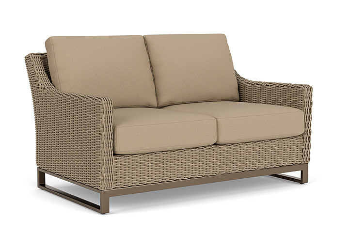 Lloyd Flanders - Milan Loveseat In Brushwood Finish With Fife Sahara Fabric - 475050188742 view 1