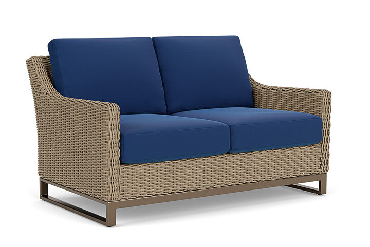 Lloyd Flanders - Milan Loveseat In Brushwood Finish With Flagship Lapis Fabric - 4750501881813 view 1