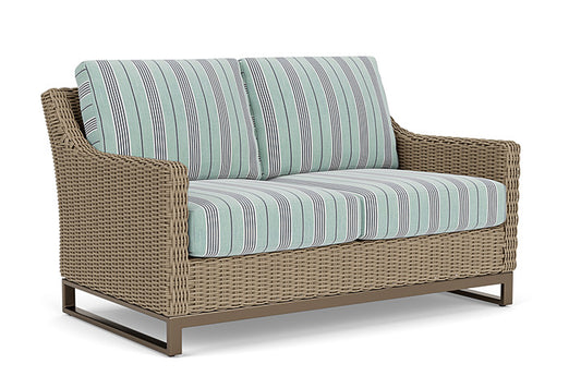 Lloyd Flanders - Milan Loveseat In Brushwood Finish With Hansen Seaglass Fabric - 4750501881926 view 1