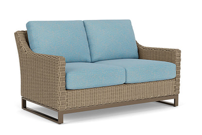 Lloyd Flanders - Milan Loveseat In Brushwood Finish With Leeds Light Blue Fabric - 4750501882058 view 1