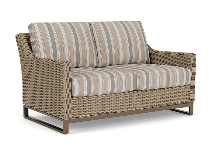 Lloyd Flanders - Milan Loveseat In Brushwood Finish With Purveyor Pewter Fabric - 475050188146 view 1