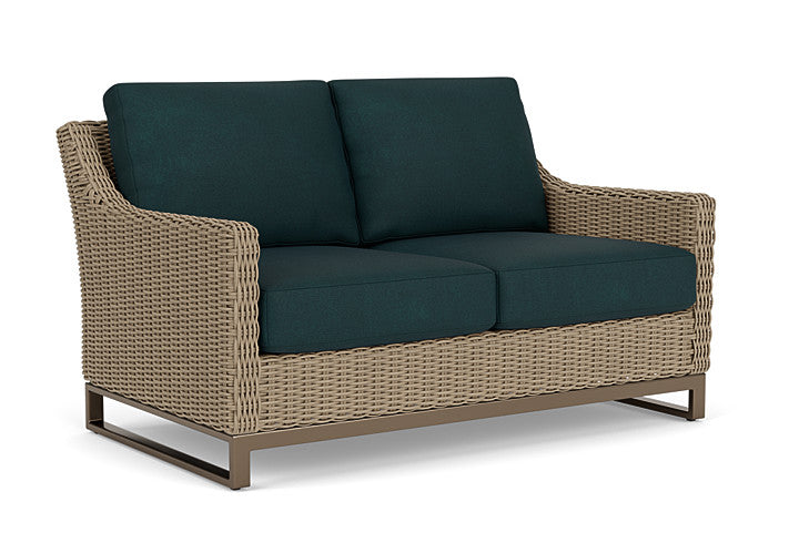 Lloyd Flanders - Milan Loveseat In Brushwood Finish With Sandberg Lagoon Fabric - 4750501882039 view 1