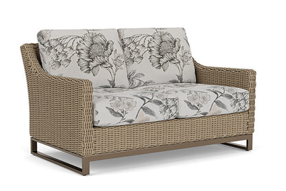 Lloyd Flanders - Milan Loveseat In Brushwood Finish With Serena Floral Dove Fabric - 4750501882077 view 1