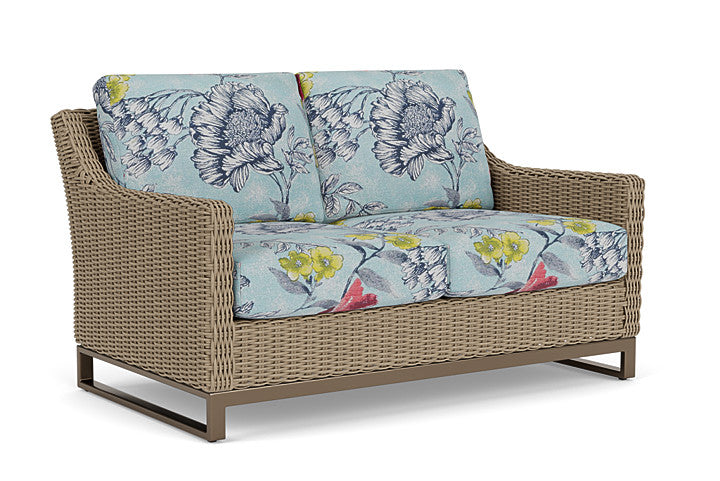 Lloyd Flanders - Milan Loveseat In Brushwood Finish With Serena Floral Meadow Fabric - 4750501882079 view 1
