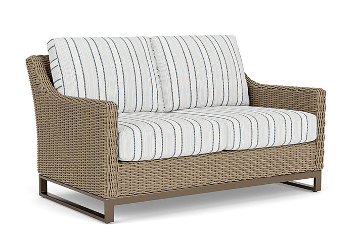 Lloyd Flanders - Milan Loveseat In Brushwood Finish With Tamer Fog Fabric - 4750501882037 view 1