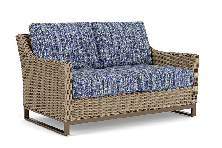 Lloyd Flanders - Milan Loveseat In Brushwood Finish With Visions Cobalt Fabric - 475050188683 view 1