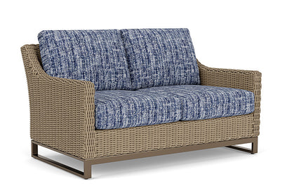 Lloyd Flanders - Milan Loveseat In Brushwood Finish With Visions Cobalt Fabric - 475050188683 view 1