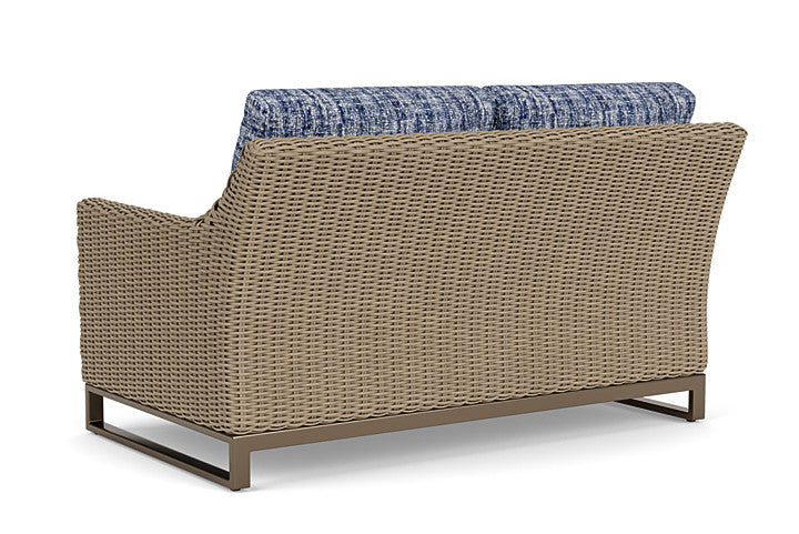 Lloyd Flanders - Milan Loveseat In Brushwood Finish With Visions Cobalt Fabric - 475050188683 view 2
