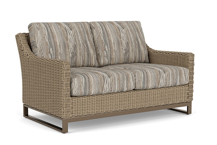 Lloyd Flanders - Milan Loveseat In Brushwood Finish With Woodgrain Ash Fabric - 475050188723 view 1