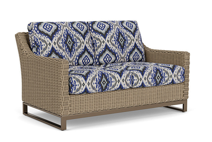 Lloyd Flanders - Milan Loveseat In Brushwood Finish With Yoko Mediterranean Fabric - 475050188705 view 1