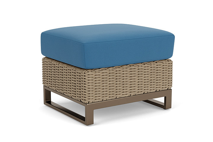 Lloyd Flanders - Milan Ottoman In Brushwood Finish With Bamboo Bay Sky Fabric - 4750171882007 view 1
