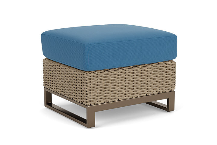 Lloyd Flanders - Milan Ottoman In Brushwood Finish With Bamboo Bay Sky Fabric - 4750171882007 view 2