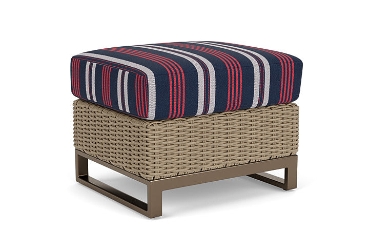 Lloyd Flanders - Milan Ottoman In Brushwood Finish With Berkely Hall Navy Fabric - 4750171882063 view 1