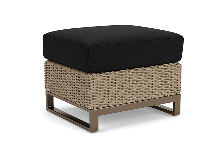 Lloyd Flanders - Milan Ottoman In Brushwood Finish With Canvas Black Fabric - 475017188157 view 1
