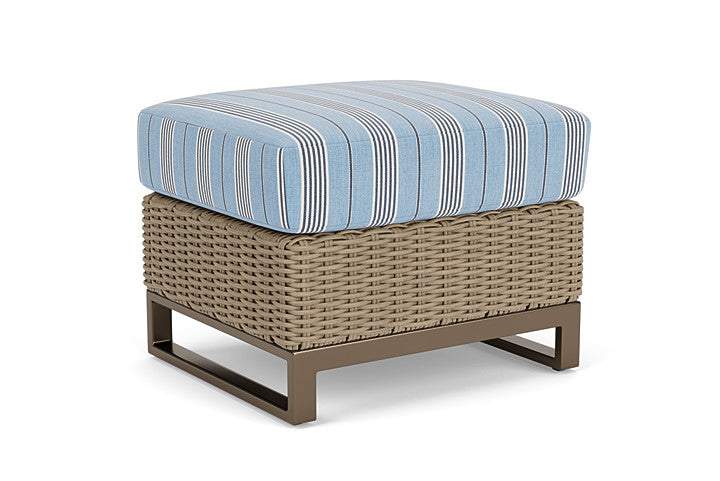 Lloyd Flanders - Milan Ottoman In Brushwood Finish With Hansen Sky Fabric - 475017188064 view 1