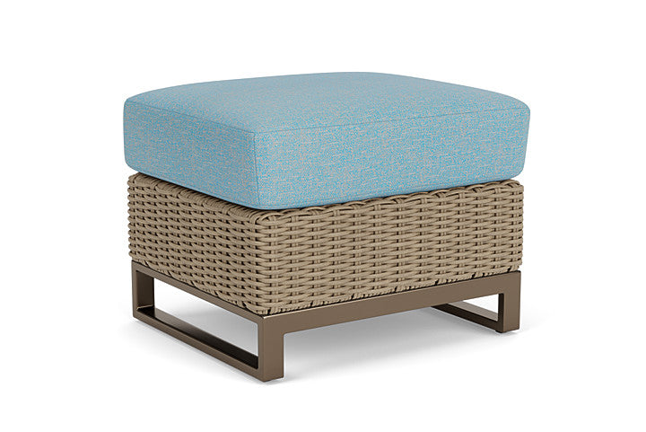 Lloyd Flanders - Milan Ottoman In Brushwood Finish With Leeds Light Blue Fabric - 4750171882058 view 1