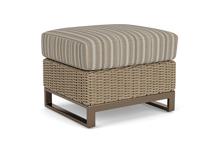 Lloyd Flanders - Milan Ottoman In Brushwood Finish With Purveyor Pewter Fabric - 475017188146 view 1